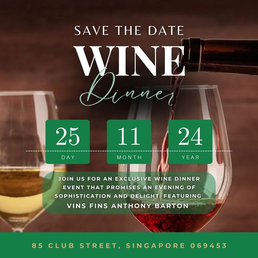 Exclusive Bordeaux Wine Dinner with VINS FINS ANTHONY BARTON