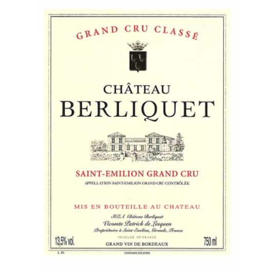 Chateau Berliquet, Saint Emilion Grand Cru 2023 - Case of 6 Bottles x 75cl